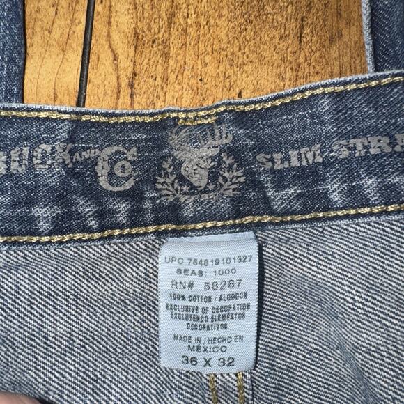 Roebuck And Co Slim Straight Denim Jeans 36x33 - Picture 9 of 11